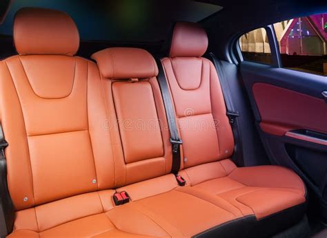 Car Interior Orange Leather Stock Image - Image of cabin, cockpit: 71401699