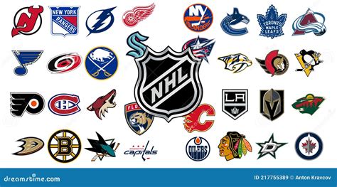 Logo of All National Hockey League Teams. Nhl Team Editorial Stock ...