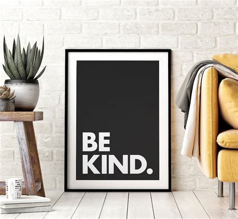 Be Kind Printable Wall Art Classroom Poster Scandinavian - Etsy