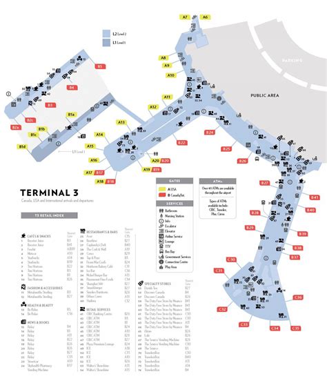 Yyz terminal 3 map - Map of yyz terminal 3 map (Canada)