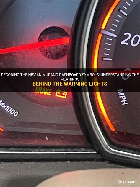 Decoding The Nissan Murano Dashboard Symbols: Understanding The ...