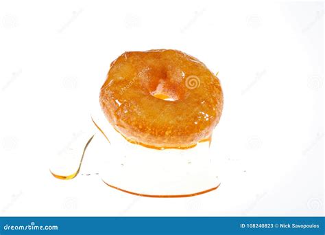 Greek Donut with Syrup and Honey Stock Image - Image of chocolate ...