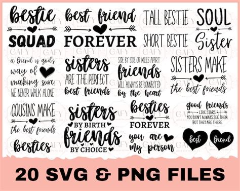 Best Friends SVG Bundle Friendship Quotes SVG Cut Files - Etsy