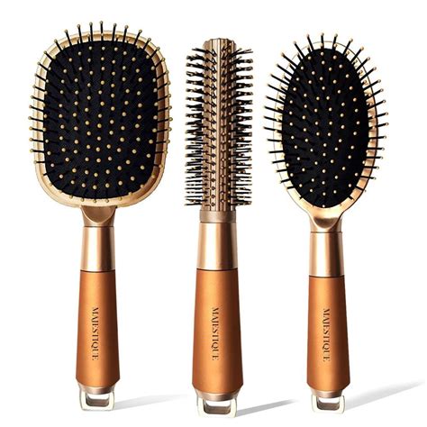 Majestique Set Of Paddle Hair Brushes For Women Men Detangling ...