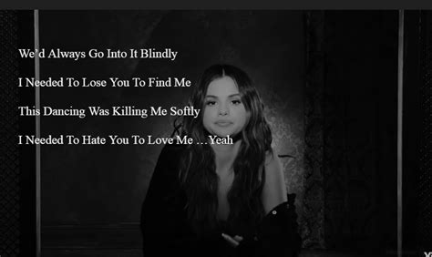 Selena Gomez Lose You To Love Me Lyrics - Nehru Memorial