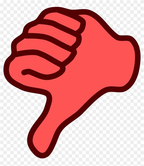 Red Thumbs Down Clip Art - Thumbs Down Clipart, HD Png Download ...