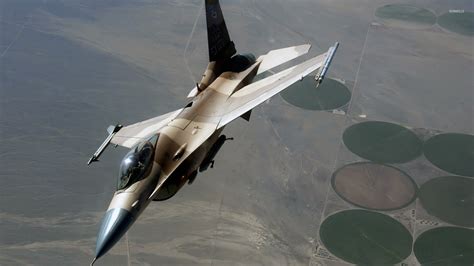 Camouflaged General Dynamics F-16 Fighting Falcon wallpaper - Aircraft ...