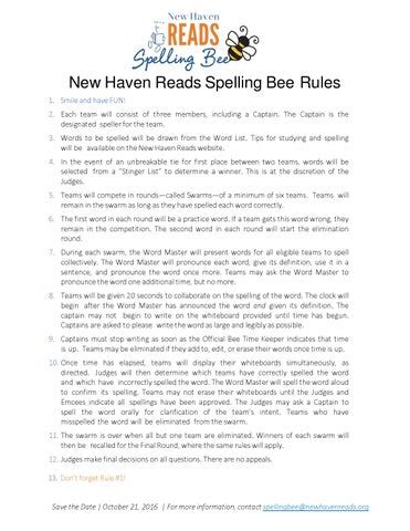 spelling-bee-rules-2016 by New Haven Reads - Issuu