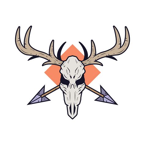 Deer Skull Vector 230219 Vector Art at Vecteezy