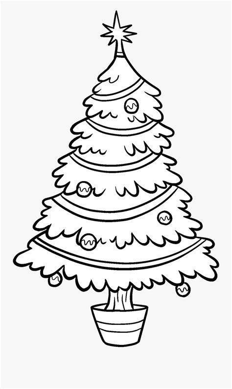 Christmas Tree Outline Clipart Black And White - Tree Christmas Clipart ...