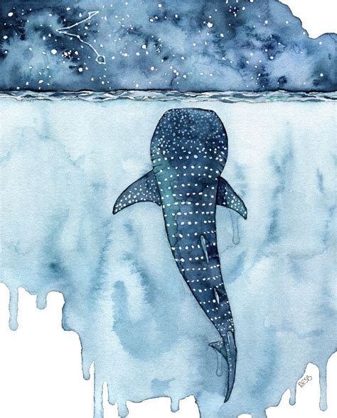 Watercolor Painting Whale Shark Painting Whale Painting - Etsy New ...