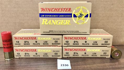 AMMO: 25X WINCHESTER RANGER 12 GA 2 3/4" #00 BUCKSHOT LOW RECOIL - Kidd ...