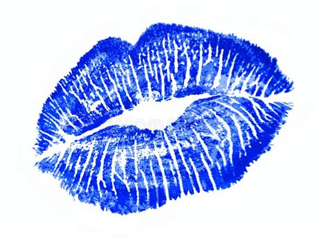 Blue lip print stock illustration. Illustration of pucker - 7914808