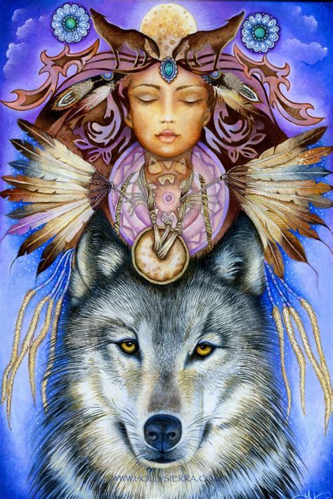 Wolf Spirit A Native American Shapeshifter by HollySierraArt...I am ...