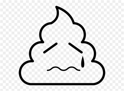 Poop Emoji Clipart Black And White, HD Png Download - vhv