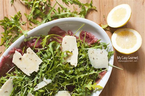 Beef Carpaccio Arugula Salad - My Easy Gourmet