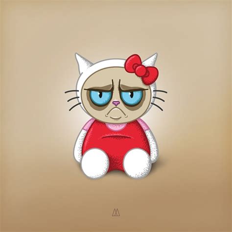 Grumpy Cat como Hello Kitty