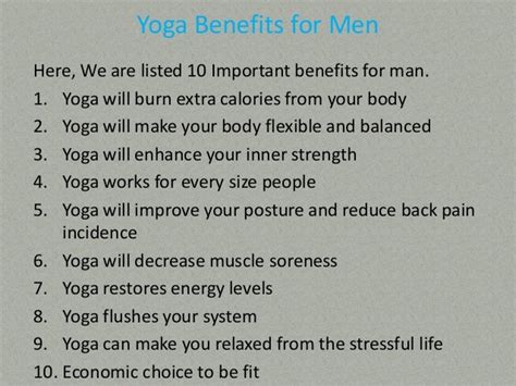 Most important health benefits of yoga for men