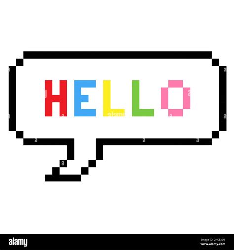 Speech bubble pixel art illustration. Speech bubble image Stock Photo ...