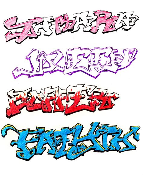 9 Steps of How to Draw Graffiti Names? || Graffiti Tutorial