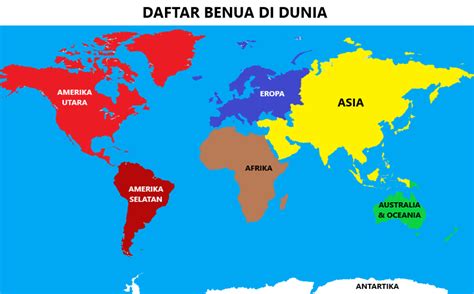 Peta Benua Merah Peta Dunia Lengkap Dengan Nama Negara Dan Sejarah ...