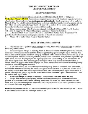 How To Write A Craft Fair Vendor Application Form - Fill and Sign