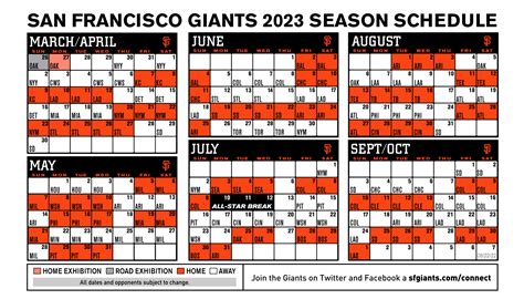 Printable Schedule - 2023 | San Francisco Giants