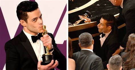 Rami Malek Fell Off The Stage After Winning His Oscar