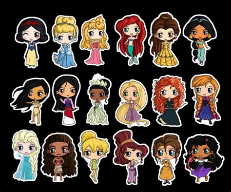 Autocollants Disney Princess Autocollants Disney Princess - Etsy France ...