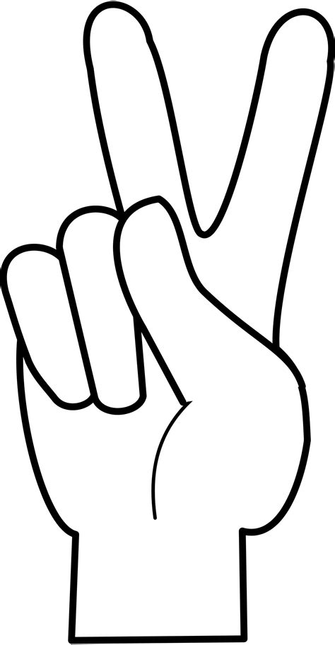 Cartoon Peace Sign Hand - Cliparts.co