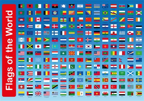 Flags of the World wall panel – suitable for indoors and outdoors ...