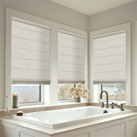 Sensational Roman Shades For Small Bathroom Window Off White Curtains