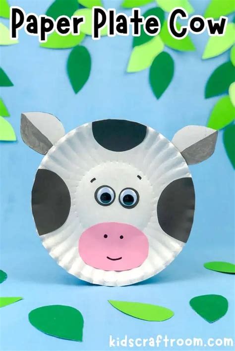 Paper Plate Cow Craft For Kids - Kids Craft Room