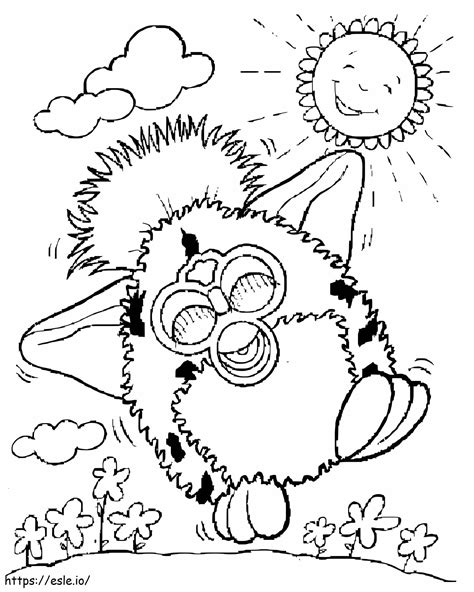 Furby Happy coloring page