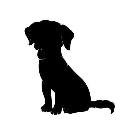 Cut Small dog animal Silhouette Illustration. 7023350 Vector Art at ...