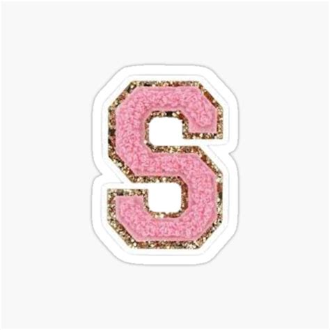 "Preppy Varsity Letter S " Sticker for Sale by DesignsByGQ | Redbubble