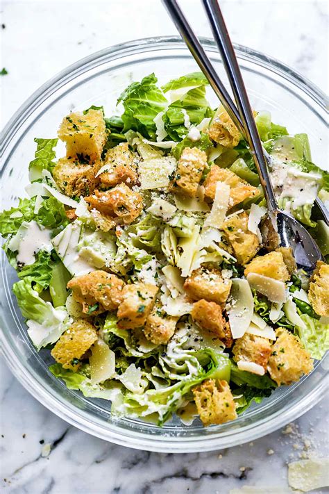 Caesar Salad With Garlic Croutons | Recipe Cart