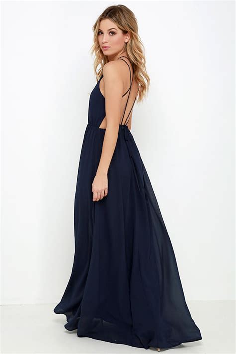 Midnight Blue Dress - Maxi Dress - Backless Dress - $74.00 - Lulus