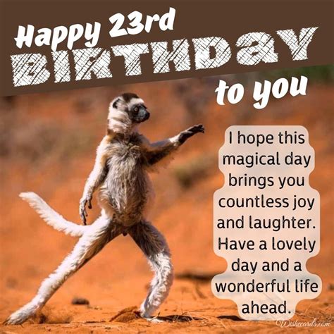 Happy 23rd Birthday Cards and Funny Images