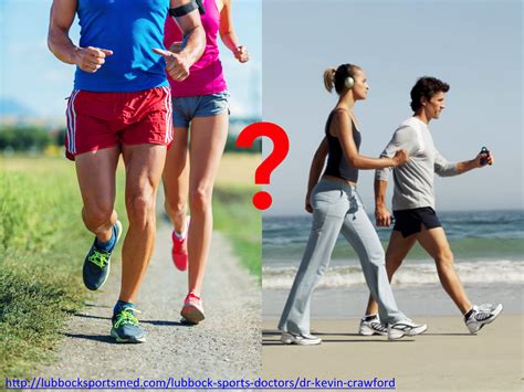 Sports Medicine: Running Vs. Walking: Which is "Better"?