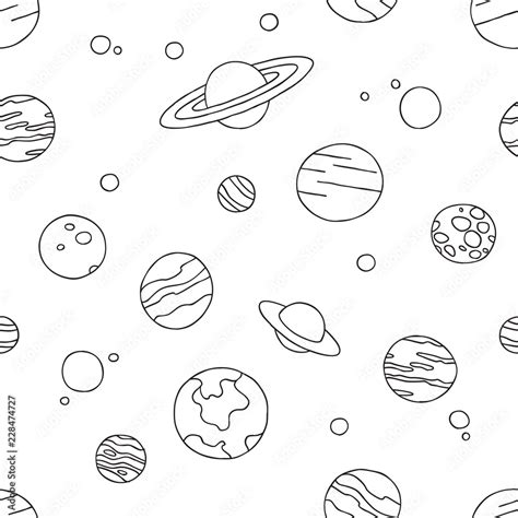 Black and White Cute Kids Seamless Pattern. Repetitive Texture with ...