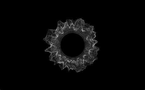 HD wallpaper: dark, bw, circle, minimal, abstract, digital, art ...