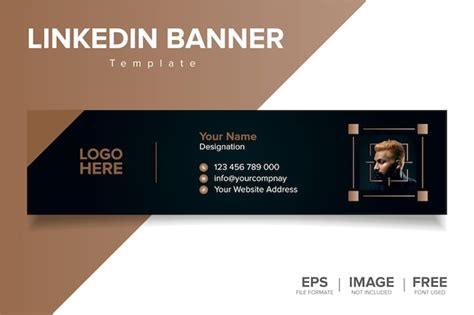 Premium Vector | Linkedin cover photo design template vector