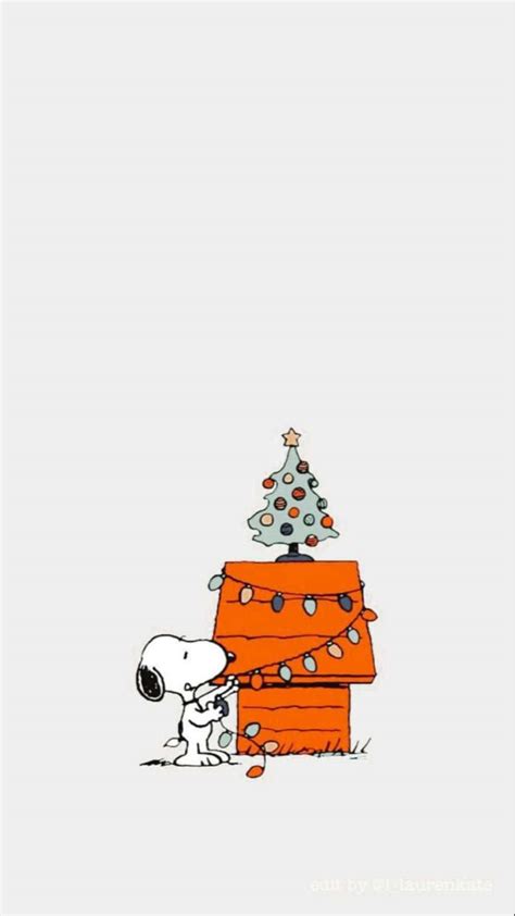 Download Minimalist Cute Snoopy Christmas Wallpaper | Wallpapers.com