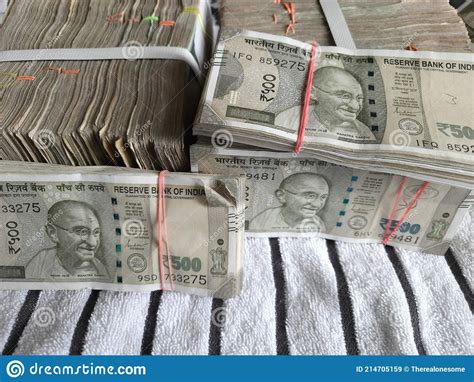 Cash 500 Rupee Bank Notes Bundles Stock Image - Image of money ...