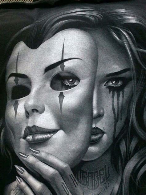 30+ Ide Keren Sad Face Under Happy Mask Drawing - Jalen Blogs