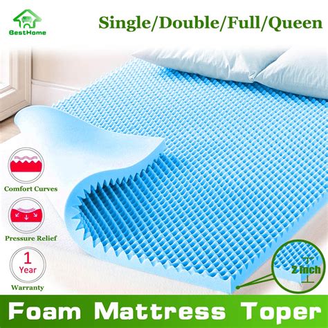 Back Care Egg Crate Mattress Pad Foam Mattress Topper Maga Foam Anti ...