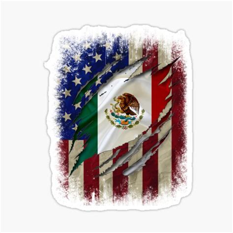 "Proud Mexican American - American Flag with the Mexican Flag inside ...