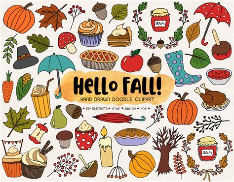 Fall Clipart, Autumn Clipart, Pumpkins, Fall, Leaves, PNG By ...