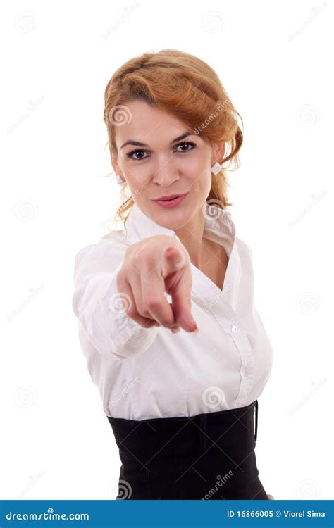 Woman Pointing Finger Royalty Free Stock Photo - Image: 16866005